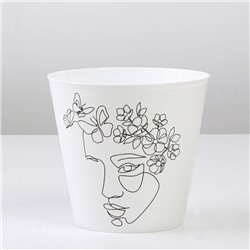 Кашпо для цветов «Силуэт», 800 мл, d=12 см, h=11 см, пластиковое