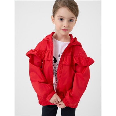 Куртка текстильная с полиуретановым покрытием для девочек (ветровка)