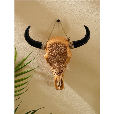 Сувенир интерьерный «Череп буйвола», 15×16×7 см, полирезин