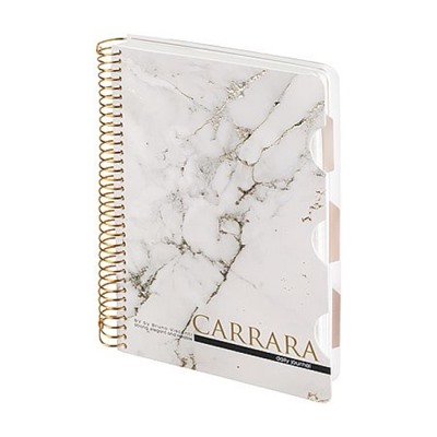 Записная книжка на спирали А5 200л c разделителями "CARRARA" 3-820/01 Bruno Visconti