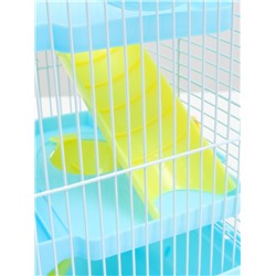 Клетка для грызунов «Пижон», двухэтажная с наполнением 31×24×40 см, голубая