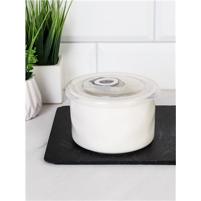 Контейнер салатник 350 мл крышка с клапаном / WRF-320 /уп 72/ Фарфор