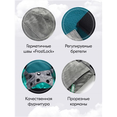 Горнолыжный костюм зимний для девочки зеленого цвета 9422Z