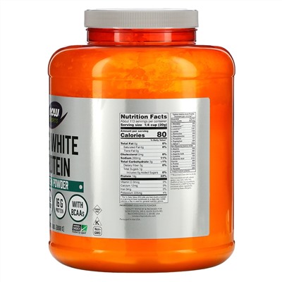 Now Foods, Sports, протеиновый порошок яичного белка, с нейтральным вкусом, 2268 г (5 фунтов)