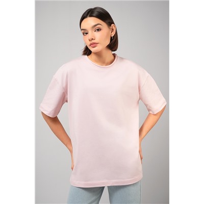 Женская футболка оверсайз из футера двухнитки Happyfox