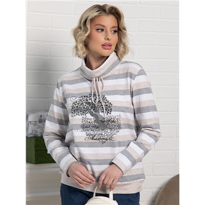 Джемпер Джонэт (бело-серая) Б15133-18М