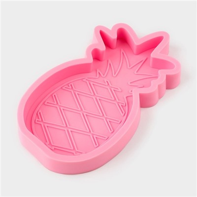 Молд для заливки «Ананас», силикон, 15.5×8×2 см, розовый