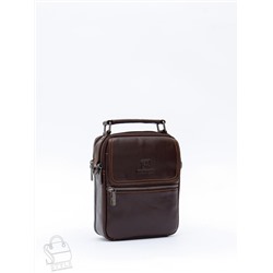Сумка мужская кожаная 633M brown Fuzhiniao в Новосибирске