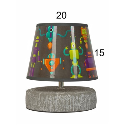 Настольная лампа «Суше» E27 40 Вт серый 20×20×23 см RISALUX