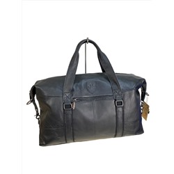 Багажная сумка из натуральной кожи, цвет черный