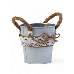 Кашпо «Ведёрко Линдберг», 10×10×11 см, серое