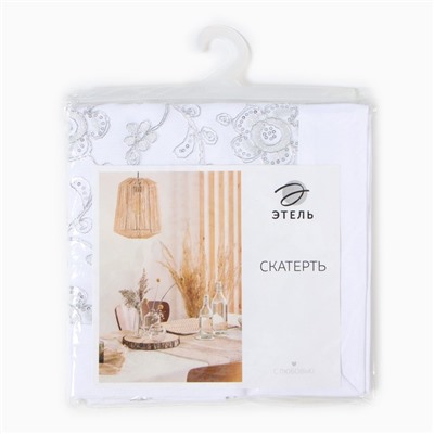 Скатерть «Этель» с пайетками, 85×85±5 см, белая