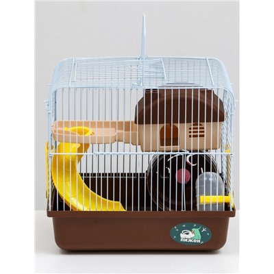 Клетка для грызунов «Пижон», 27×21×26 см укомплектованная, коричневая