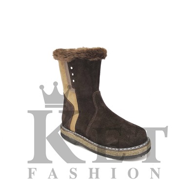 Сапожки подростковые,коричневые, войлочная подошва