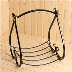 Дровница «Корзинка», 54×41×46 см, металл, чёрная