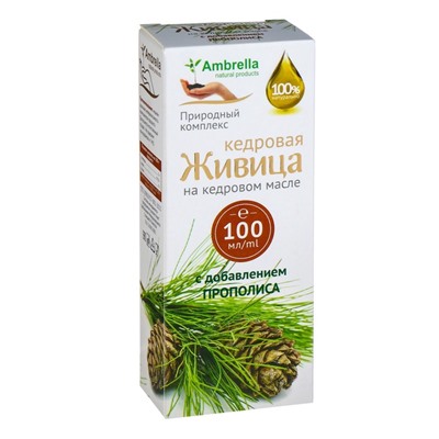 УЦЕНКА Кедровая живица на кедровом масле с прополисом, 100 мл