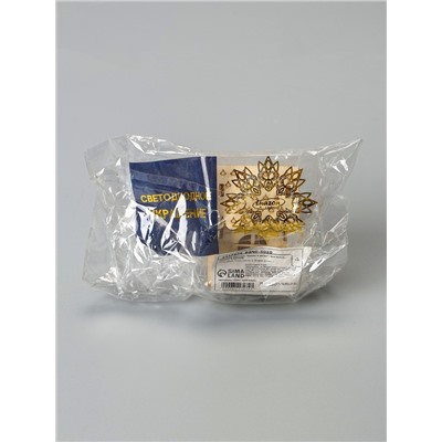 Ёлочная игрушка «Домик с ангелом», 6×4.5×4.5 см, от батареек, свечение тёплое белое