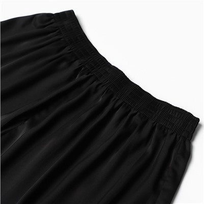 Пижама женская (рубашка, шорты) KAFTAN «Полоска», размер 44-46, чёрная