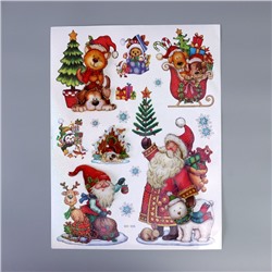 Наклейка интерьерная «Друзья в Новый год», 55×35 см