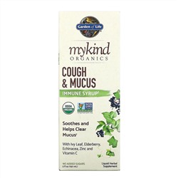 Garden of Life, MyKind Organics, Cough & Mucus Immune Syrup, 5 fl oz ( 150 ml)