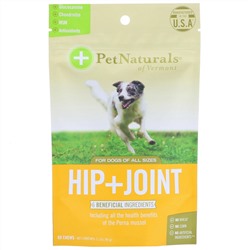 Pet Naturals of Vermont, "Бедра и суставы", лечебный корм для собак, 60 жевательных кусочков, 3,17 унции (90 г)