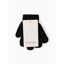 Перчатки детские MINAKU, однослойные, 14 см, чёрные