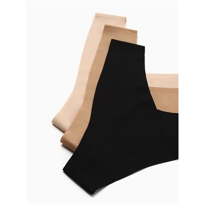 Трусы бесшовные бразильяно KAFTAN, набор 3 шт., размер 44-46