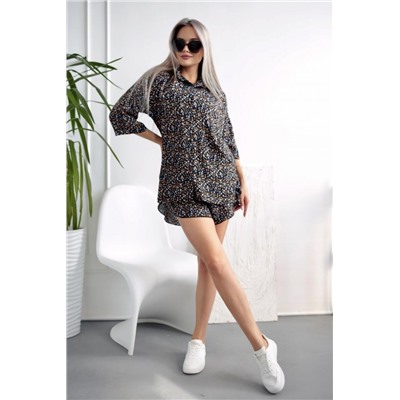 Шорты 300002 (Синий,черный)