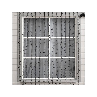 Гирлянда «Занавес» 2×3 м, IP65, УМС, тёмная нить каучук, 600 LED, свечение мульти, 220 В