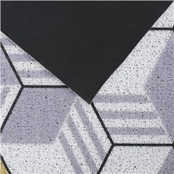Коврик придверный Доляна «Мозаика», грязезащитный, вырезной, 80×120 см, серый, коричневый