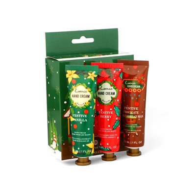 Крем для рук новогодний, набор 3 шт., 30 мл
