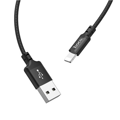 Кабель USB - Apple lightning Hoco X14 Times Speed 10W 200см 2A  (black)