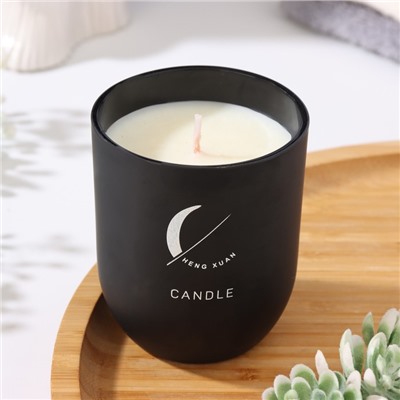 Свеча ароматическая Home Fragrance, одеколон, чёрная, 7×8 см