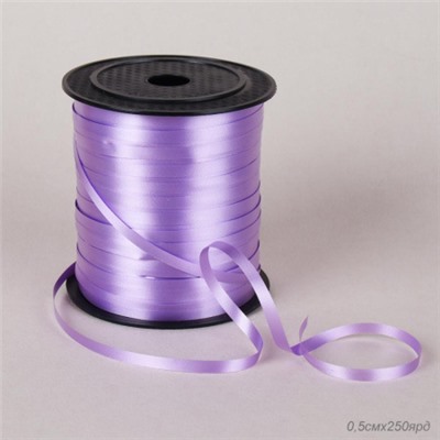 Лента декоративная 0,5см х 250 ярд / ZH24-002lilac /уп 100/сиреневая