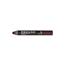Provoc Тени-карандаш водостойкие, №06 / Eyeshadow Gel Pencil, темный шоколад матовый KRISTALLER, 1106864