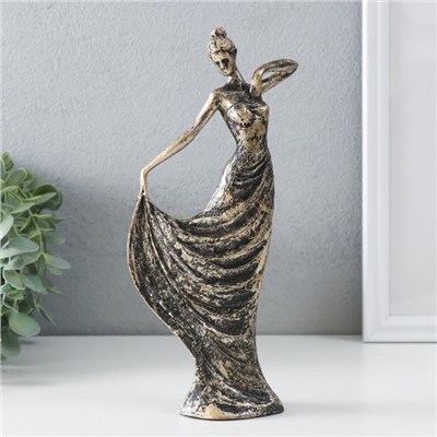 Фигурка полистоун «Танец девушки», под бронзу, 12×6×23 см