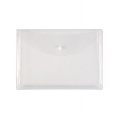 Папка с кнопкой А4 горизонтальная с расширением ПВХ, 180 мкм, прозрачная 2980 ДПС