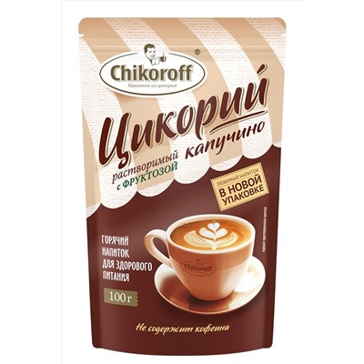 Цикорий растворимый "Капучино с фруктозой" chikoroff дой-пак 100г ЭКОПРОДУКТЫ, 1189807
