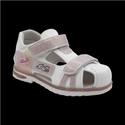 Сандалии В567-13 бело розовые