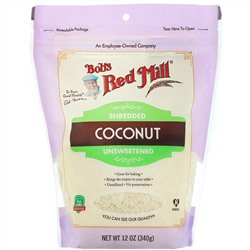 Bob's Red Mill, Кокосовая стружка, без сахара, 340 г