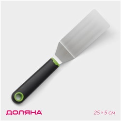 Лопатка кухонная для пиццы Доляна Lime, 25×5 см, чёрно-зелёная