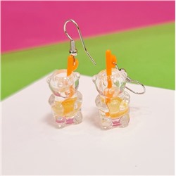 Яркие детские серьги Мармеладный Мишка (подростковые), арт. 706.975