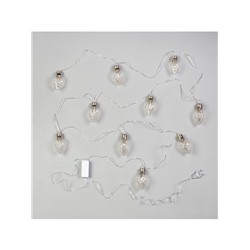 Гирлянда «Нить» 3 м с насадками «Лампочки шишки», IP20, прозрачная нить, 80 LED, свечение мульти, 8 режимов, 220 В