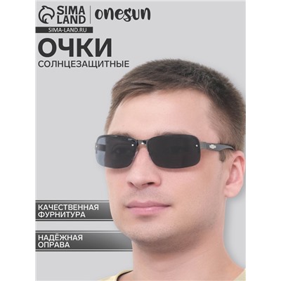 Очки солнцезащитные OneSun, дужка 13 см, ширина 15 см, 4.5×6.5 см, линзы - накладки