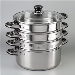 УЦЕНКА Мантоварка Алтын, d=26 см, 3 секции, ТРС Индукционное дно 16.2 л