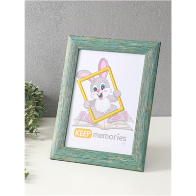 Фоторамка для фото 21×30 см Keep memories Luxe Elegance, с ножкой, пластик, морской, (пластиковый экран)