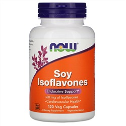 Now Foods, изофлавоны сои, 120 растительных капсул