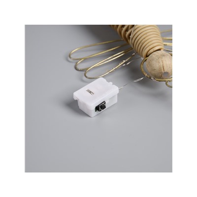 Светодиодная фигура подвесная «Ангел», 14×11×5 см, 10 LED, от батареек AG13×3, свечение тёплое белое