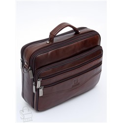 Портфель мужской кожаный 7807-4 brown Fuzhinino  в Новосибирске