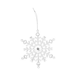 Подвеска светодиодная «Снежинка» 14 см, 1 LED, от батареек LR41×3, свечение синее/красное